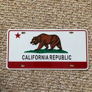 California Republic License Plate Sign